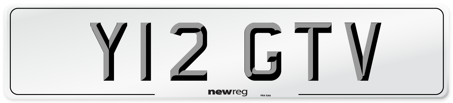 Y12 GTV Number Plate from New Reg